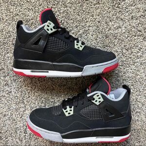 Nike Air Jordan 4 Retro Bred 2012 Size 4 Youth (Size 5.5 Women's)